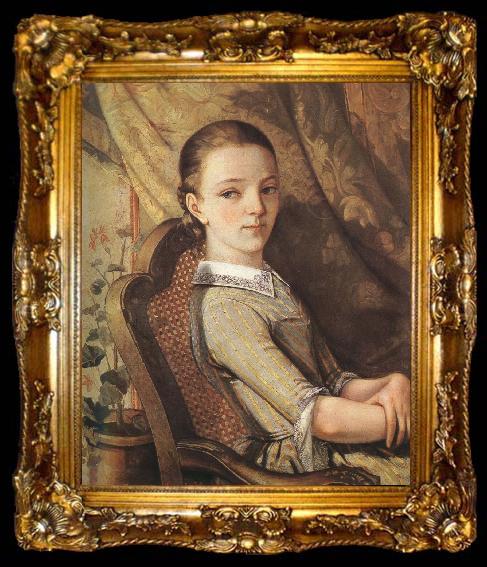 framed  Gustave Courbet Potrait of Juliye, ta009-2
